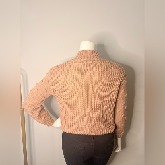 Jessica Simpson Tan Cowl Neck Sweater with Ribbed Knit - Picture 2 of 7